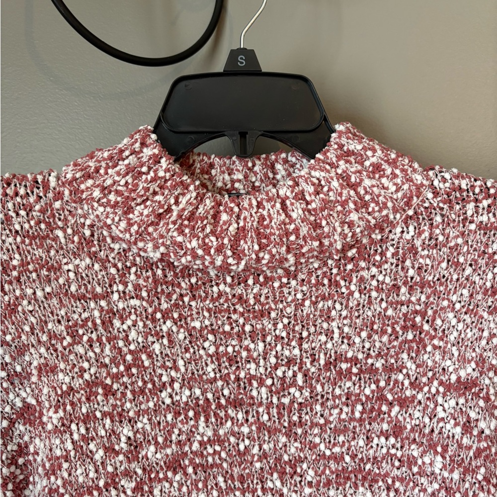 Cozy Cowl Neck Sweater in Dusty Rose Mix